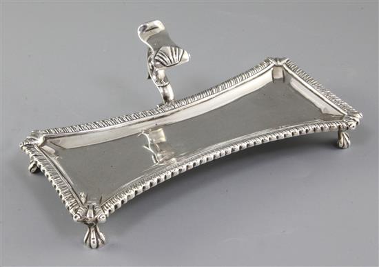A George III silver snuffer stand, by William Cafe, Length 190mm Weight 7.5oz/235grms